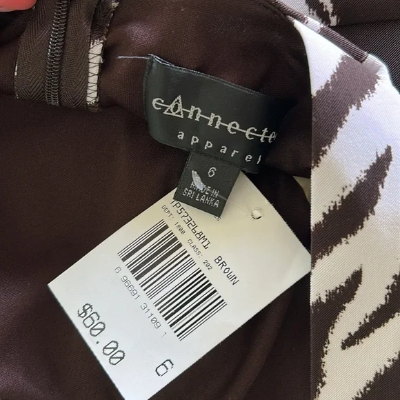 Connected Apparel Brown and White Zebra Print - Picture 2 of 10